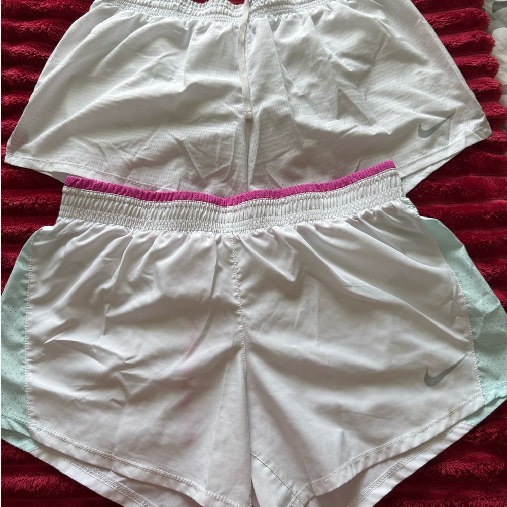 Nike Pink and White Dri-FIT Shorts